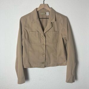 Vintage Liz Claiborne Khaki Button Up Jacket